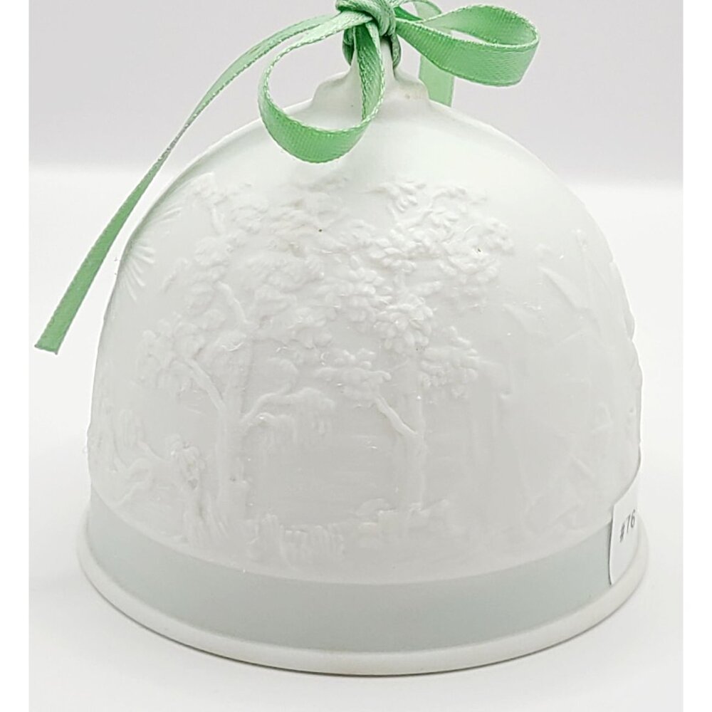 Lladró Summer Bell Ornament 17614 Mint Green Ribbon Porcelain Vtg 1992 In Box - Picture 2 of 14